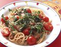 ミニトマトとクレソンのスパゲティ