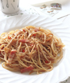 ごぼうとベーコンのスパゲティ