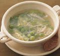 青豆とほたてのスープ