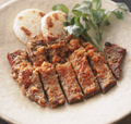 ステーキ肉のピリ辛みそ焼き