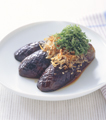 なすのフライパン焼き カリカリじゃこのせ