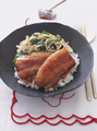 さんまのかば焼き丼 ナムル添え