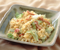 かにとレタスのチャーハン
