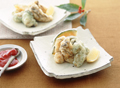 かきとかぼちゃの香り揚げ
