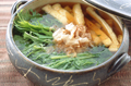 水菜と油揚げのさっぱり鍋