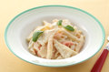 たけのこと明太子のクリームパスタ