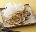 焼き豚肉のふきみそがけ