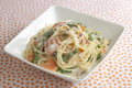 サーモンのクリームパスタ